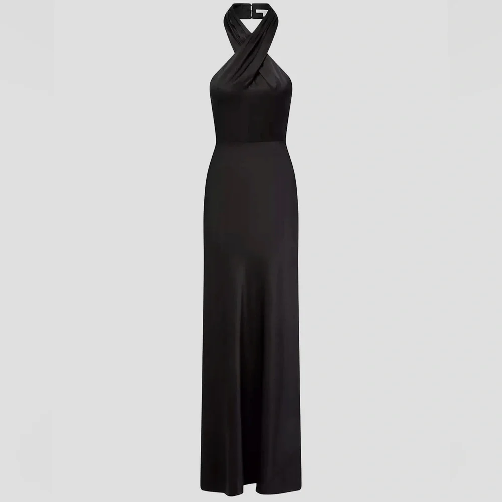 Veronica Beard Alberta Silk Evening Gown in Black🥂 - Picture 2 of 12